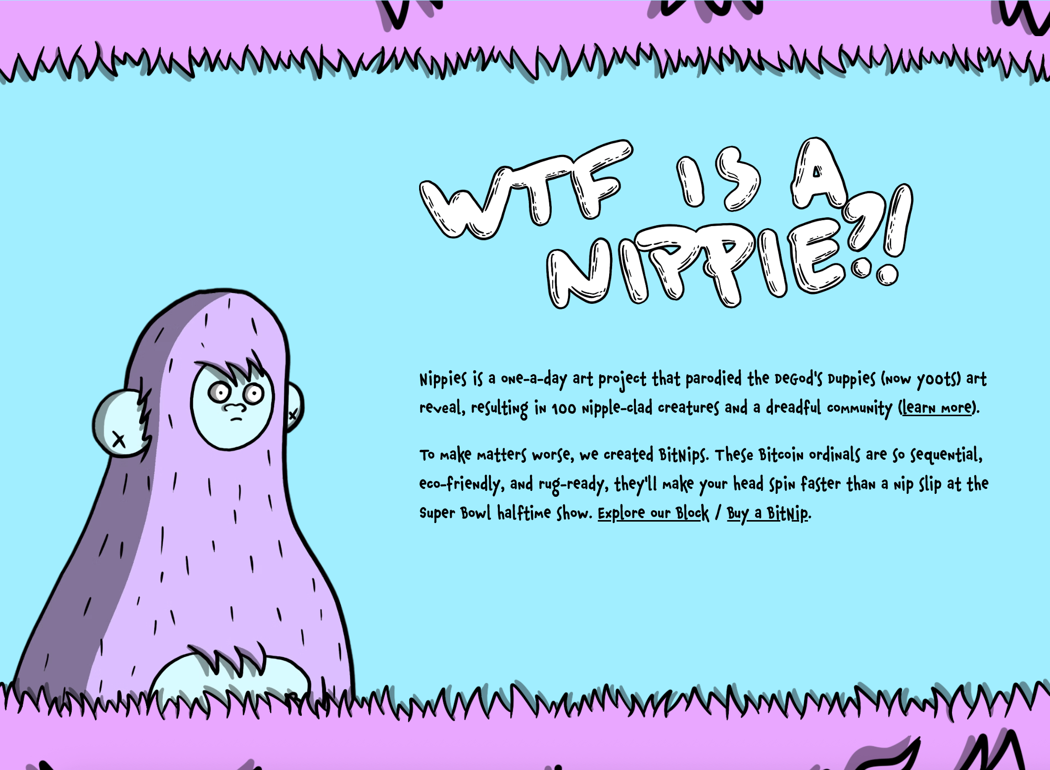 Individual product page with custom design elements