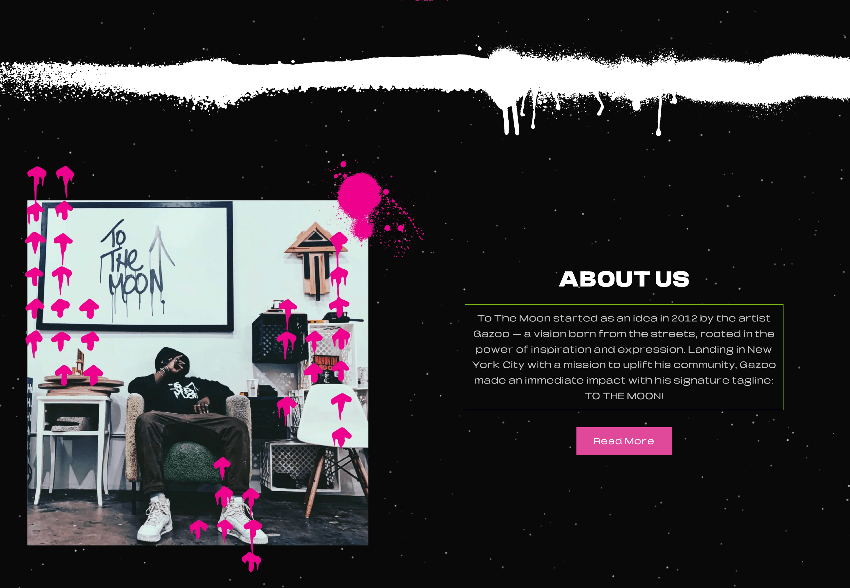 Product collection page showcasing streetwear merchandise